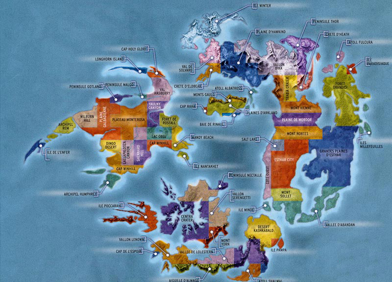 Zones de la carte du monde de Final Fantasy 8