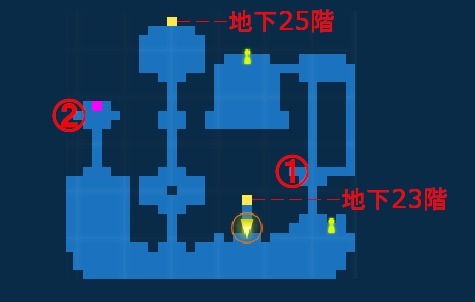 Carte des Ruines anciennes - Niveau 5 - Étage 24